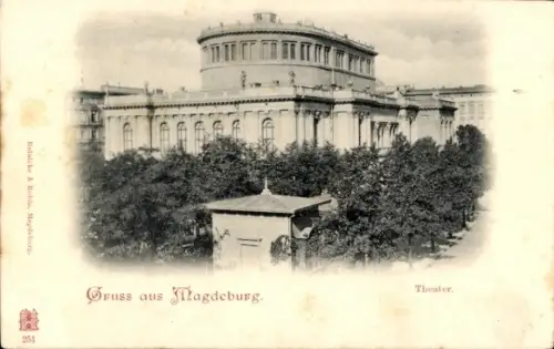Ak Magdeburg an der Elbe, Theater