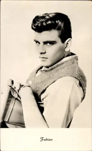 Autogrammkarte Sänger Fabian, Portrait