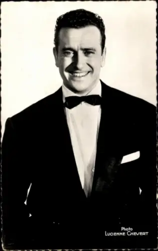 Autogrammkarte Sänger Lucienne Lupi, Portrait, Autogramm