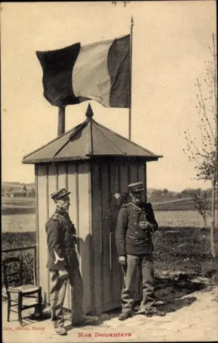 CPA Nos Douaniers, Grenze