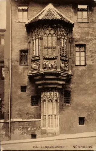 Ak Nürnberg in Mittelfranken, Erker am Sebalder Pfarrhof