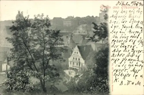 Ak Meißen an der Elbe, Teilansicht