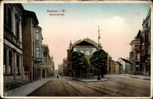 Ak Bochum im Ruhrgebiet, Bahnhofstraße