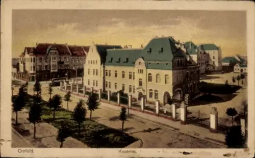 Ak Krefeld am Niederrhein, Kaserne