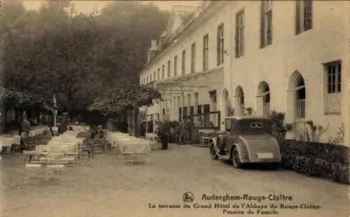 CPA Auderghem Auderghem Belgique Bruxelles, Terrasse du Grand Hôtel de l'Abbaye du Rouge-Cloitre