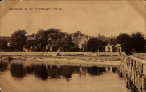 Ak Flensburg in Schleswig Holstein, Sandacker, Flensburger Förde