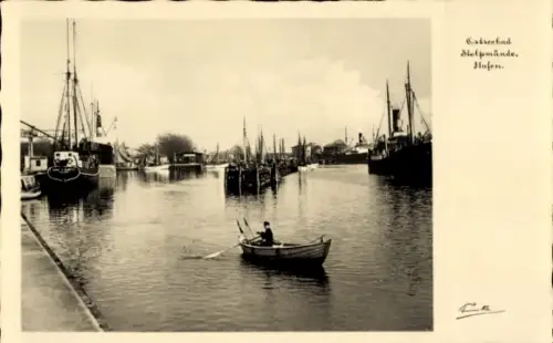 Ak Ustka Stolpmünde Pommern, Hafen