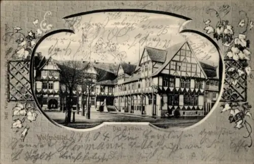 Ak Wolfenbüttel in Niedersachsen, Das Rathaus,   Architektur, 