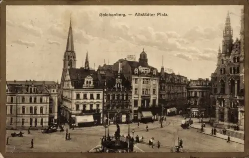 Ak Liberec Reichenberg in Böhmen, Altstädter Platz
