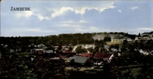 Ak Žamberk Senftenberg Region Pardubice, Blick auf  Häuser, Bäume, Himmel, keine Personen, keine 