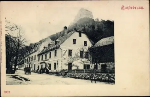 Ak Kaiserbrunn im Höllental in Niederösterreich, Gasthof