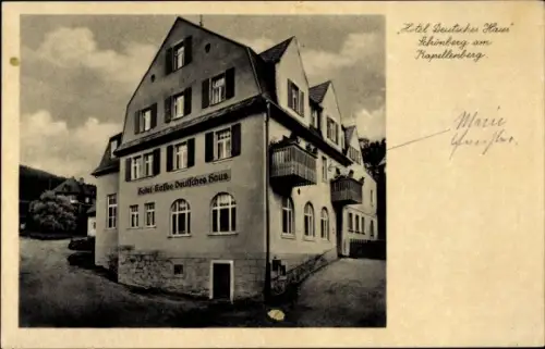 Ak Schönberg am Kapellenberg Bad Brambach im Vogtland, Hotel Deutsches Haus