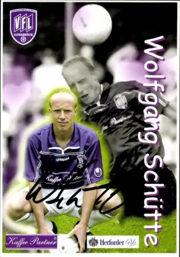 Autogrammkarte Fußballer Wolfgang Schütte, VFL Osnabrück, Autogramm