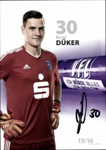 Autogrammkarte Fußballer Bernd Düker, VFL Osnabrück, Autogramm