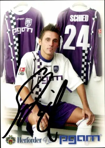 Autogrammkarte Fußballer Marcel Schied, VFL Osnabrück, Autogramm