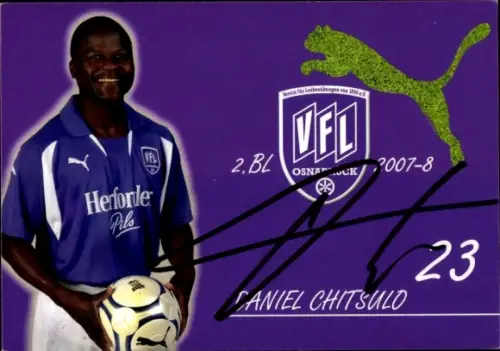 Autogrammkarte Fußballer Daniel Chitsulo, VFL Osnabrück, Autogramm