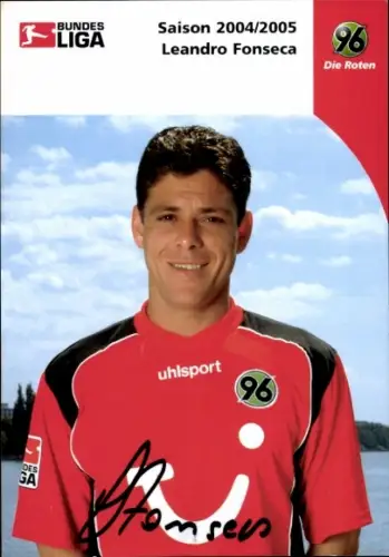 Autogrammkarte Fußballer Leandro Fonseca, Hannover 96, Autogramm