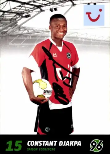 Autogrammkarte Fußballer Constant Djakpa, Hannover 96, Autogramm