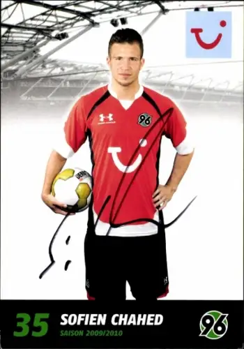 Autogrammkarte Fußballer Sofien Chahed, Hannover 96, Autogramm
