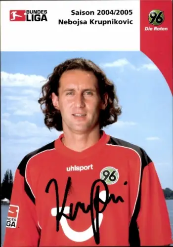 Autogrammkarte Fußballer Nebojsa Krupnikovic, Hannover 96, Autogramm