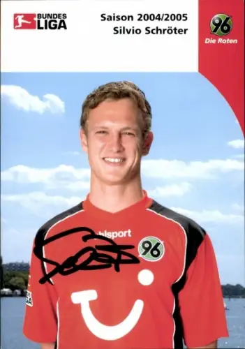 Autogrammkarte Fußballer Silvio Schröter, Hannover 96, Autogramm