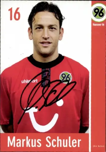 Autogrammkarte Fußballer Markus Schuler, Hannover 96, Autogramm