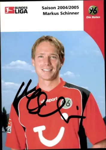Autogrammkarte Fußballer Markus Schinner, Hannover 96, Autogramm