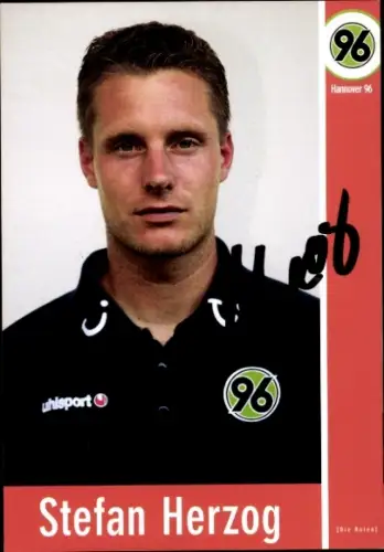 Autogrammkarte Fußballer Stefan Herzog, Hannover 96, Autogramm