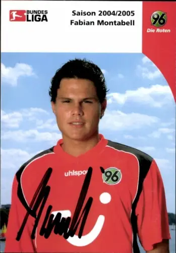 Autogrammkarte Fußballer Fabian Montabell, Hannover 96, Autogramm