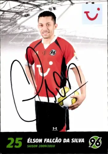 Autogrammkarte Fußballer Élson Falcao da Silva, Hannover 96, Autogramm
