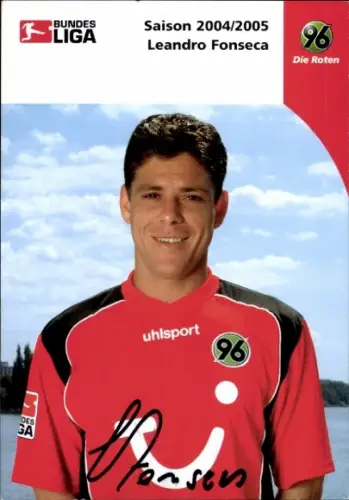 Autogrammkarte Fußballer Leandro Fonseca, Hannover 96, Autogramm
