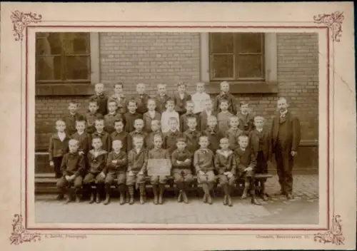 Kabinett Foto Chemnitz in Sachsen, Schulkinder, Gruppenfoto