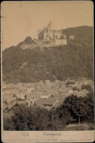Kabinett Foto Wernigerode im Harz, Gesamtansicht