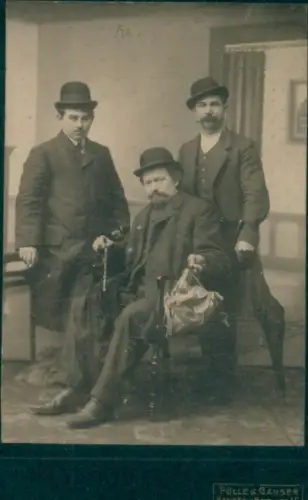 Kabinett Foto Drei Männer, Gruppenfoto