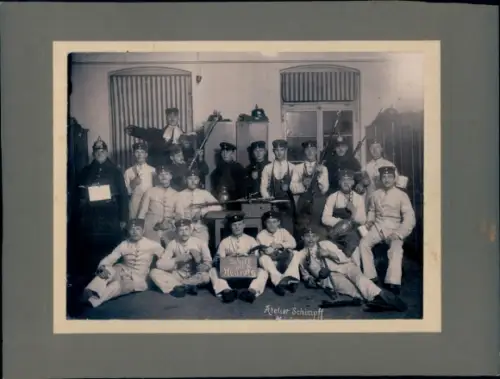 Kabinett Foto Deutsche Soldaten in Uniformen, Gruppenfoto