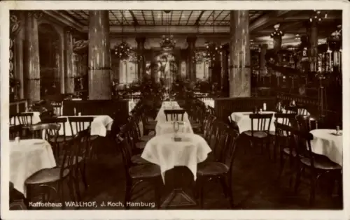 Ak Hamburg, Kaffeehaus Wallhof