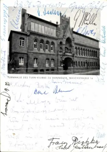 Ak Hannover in Niedersachsen, Turnhalle des Turn Klubs, Maschstraße 16
