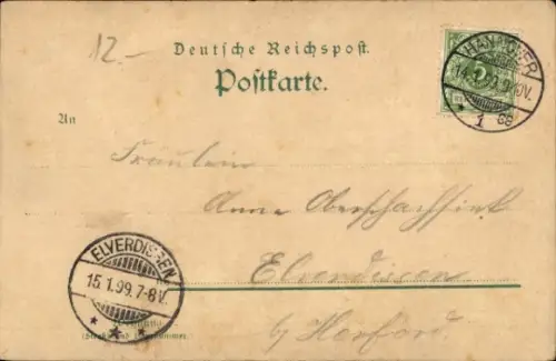 Litho Eilenriede Hannover in Niedersachsen, Bischofshole, Pferdeturm, Neues Haus, Döhrener Turm