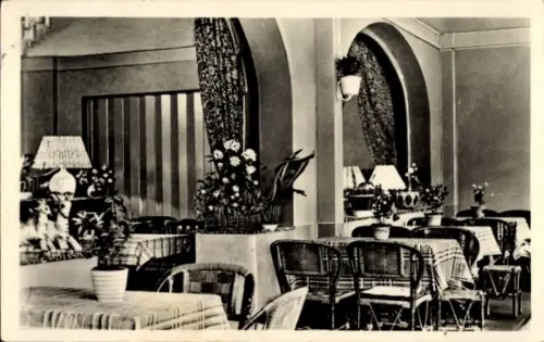 Ak Augustusburg im Erzgebirge, Hotel Waldhaus, Veranda, Inh. Fritz Hinkert