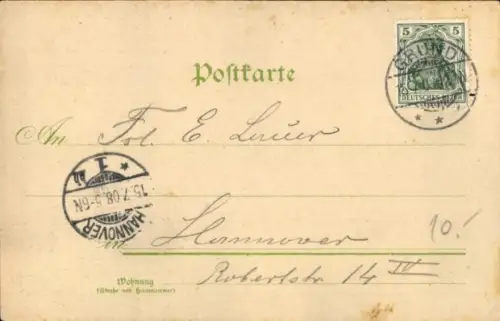 Litho Bad Grund im Harz, Wiemannsbucht, Gasthaus, Kaiserdenkmal Hübichenstein