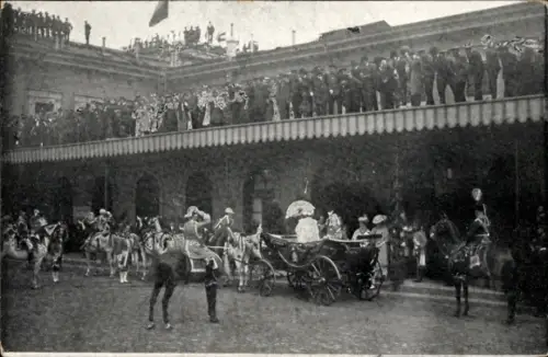 Ak Hannover, Empfang von Adligen, Kutsche, Zuschauer