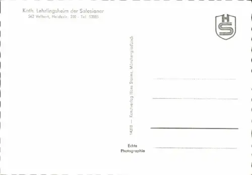 Ak Velbert, Lehrlingsheim der Salesianer, Don Bosco Str