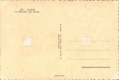 Ak Paris, Flohmarkt, coloriert