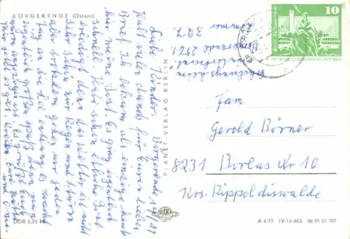 Ak Börgerende Rethwisch in Mecklenburg Vorpommern, Straßenpartie