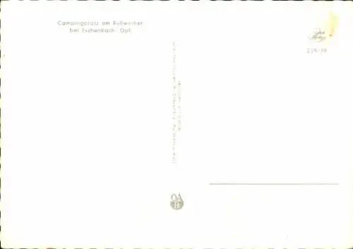 Ak Eschenbach in der Oberpfalz Bayern, Campingplatz am Rußweiher, Zelte, Autos, Boote, Natur