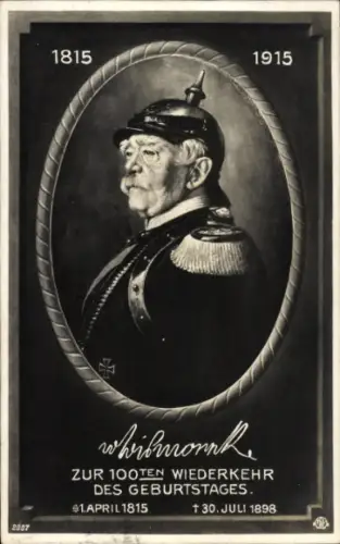 Passepartout Ak Otto von Bismarck, Porträt