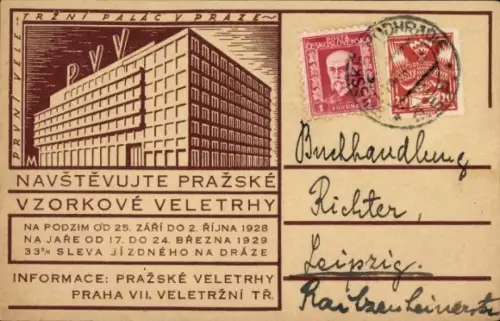 Ak Praha Prag Tschechien, Navstevujte Prazske Vzorkove Veletrhy