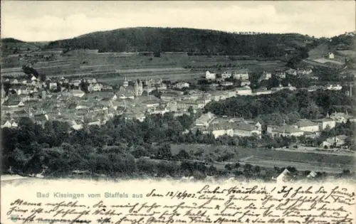Ak Bad Kissingen Unterfranken Bayern, Gesamtansicht, Staffels