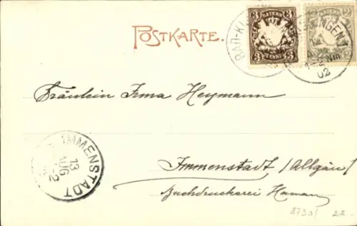 Ak Bad Kissingen Unterfranken Bayern, Gesamtansicht, Staffels