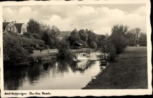 Ak Bad Kissingen Unterfranken Bayern, Saale, Schiff
